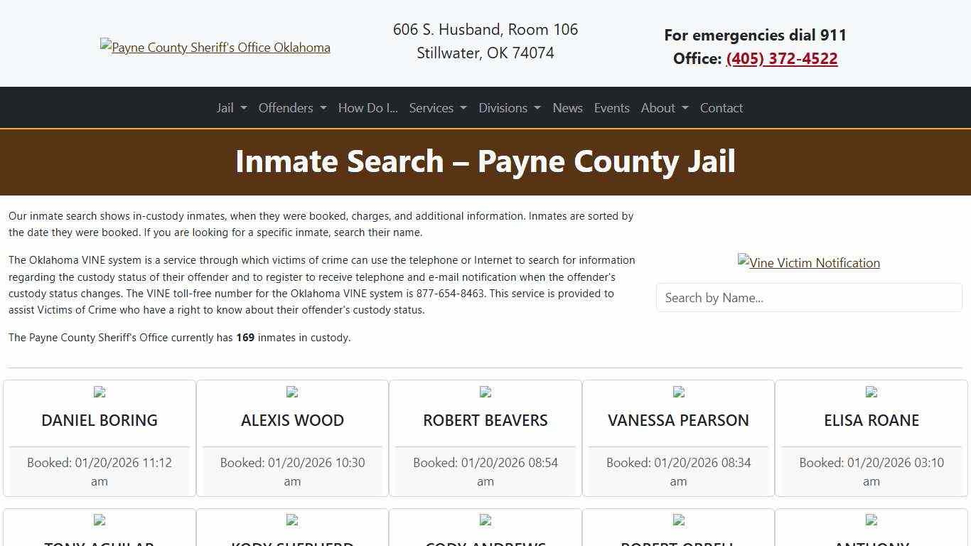 Inmate Search | County Sheriff's Office