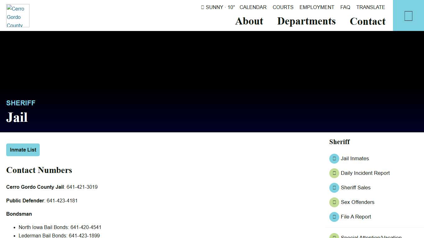 Jail - Sheriff's Office - Cerro Gordo County, Iowa